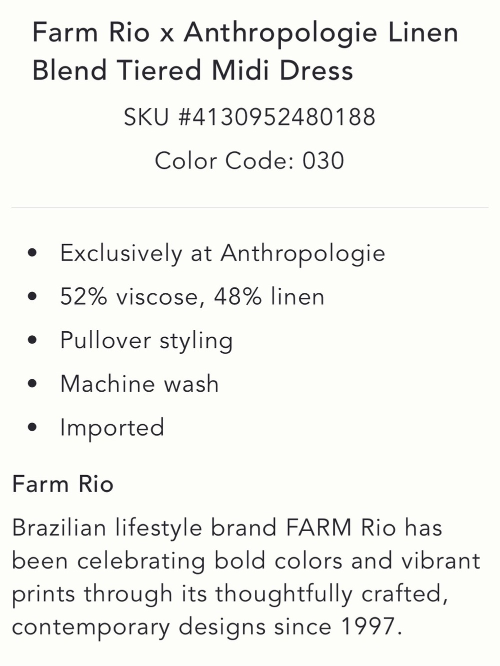 Farm Rio Dress - Picture 4 of 5